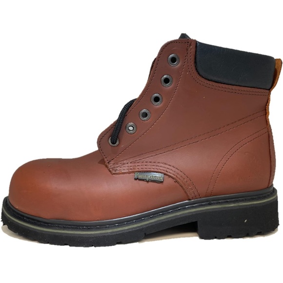 PUREPECHA Men's Leather Work Boot, With Or Without SteelToe 501 CarbonoNegra - Picture 2 of 10